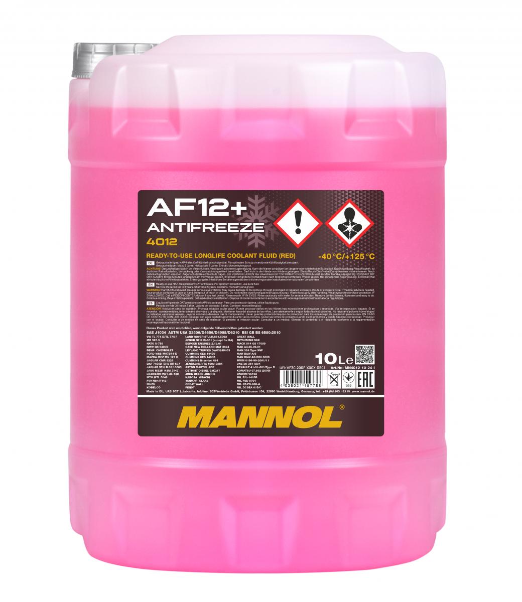 SCT - MANNOL MN4012-10 Mannol Antifreeze AF12+ (-40) Longlife Nemrznúca kvapalina