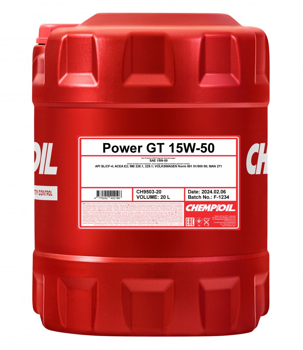 SCT - MANNOL CH9503-20 Chempioil Power GT 15W-50 Λάδι κινητήρα