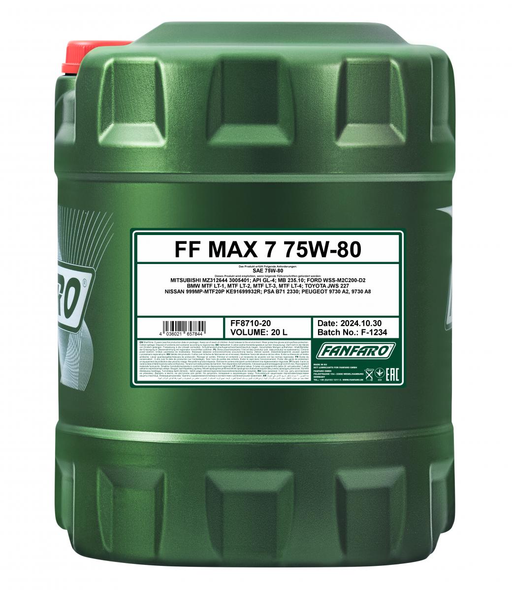SCT - MANNOL FF8710-20 Fanfaro MAX 7 SAE 75W-80 Olej do prevodovky