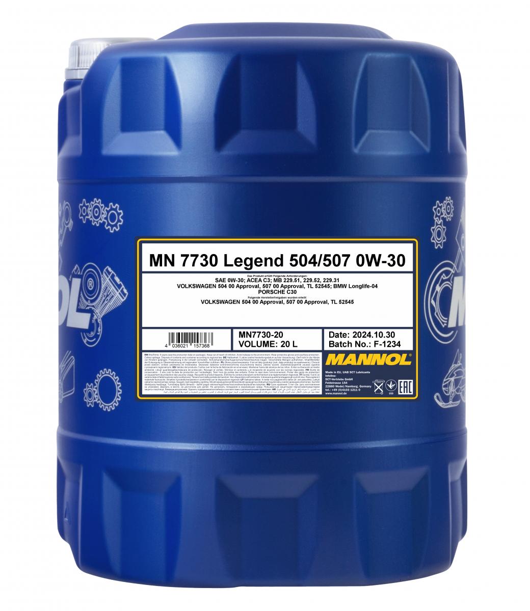 SCT - MANNOL MN7730-20 Mannol Legend 504/507 0W-30 Λάδι κινητήρα