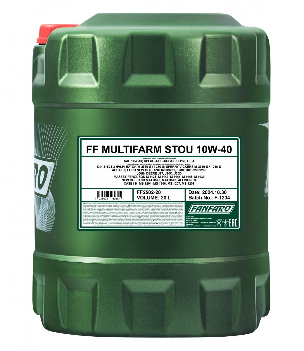 SCT - MANNOL FF2502-20 Fanfaro Multifarm STOU 10W-40 Λάδι κινητήρα