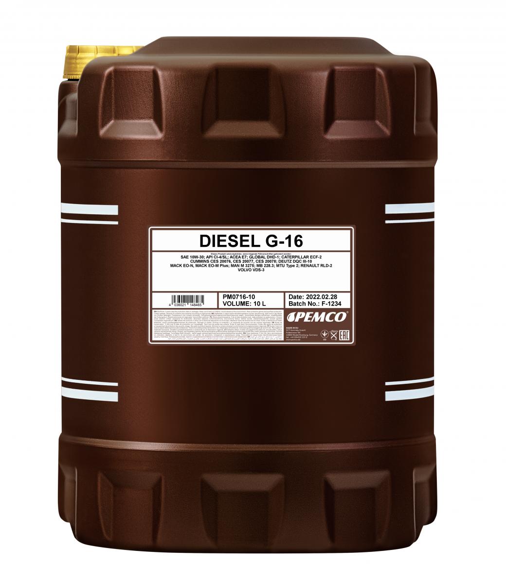 SCT - MANNOL PM0716-10 PEMCO DIESEL G-16 Λάδι κινητήρα