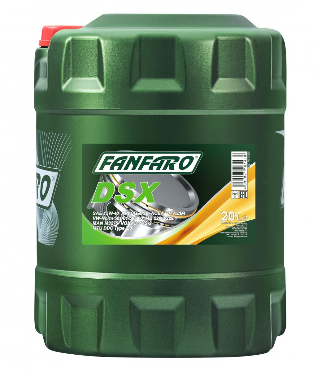SCT - MANNOL FF6402-20 Fanfaro DSX 15W-40 Engine Oil