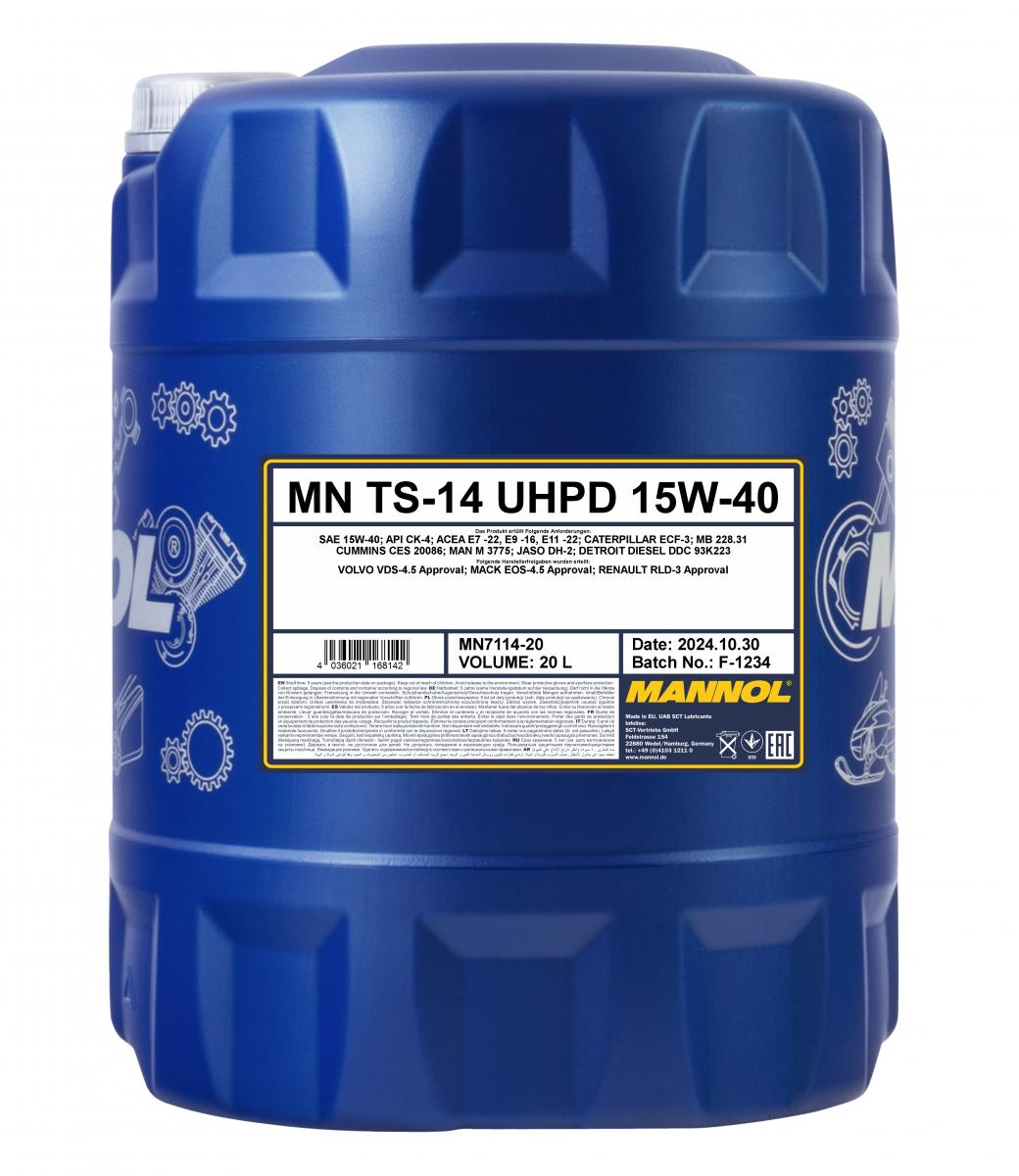 SCT - MANNOL MN7114-20 Mannol TS-14 UHPD 15W-40 Λάδι κινητήρα
