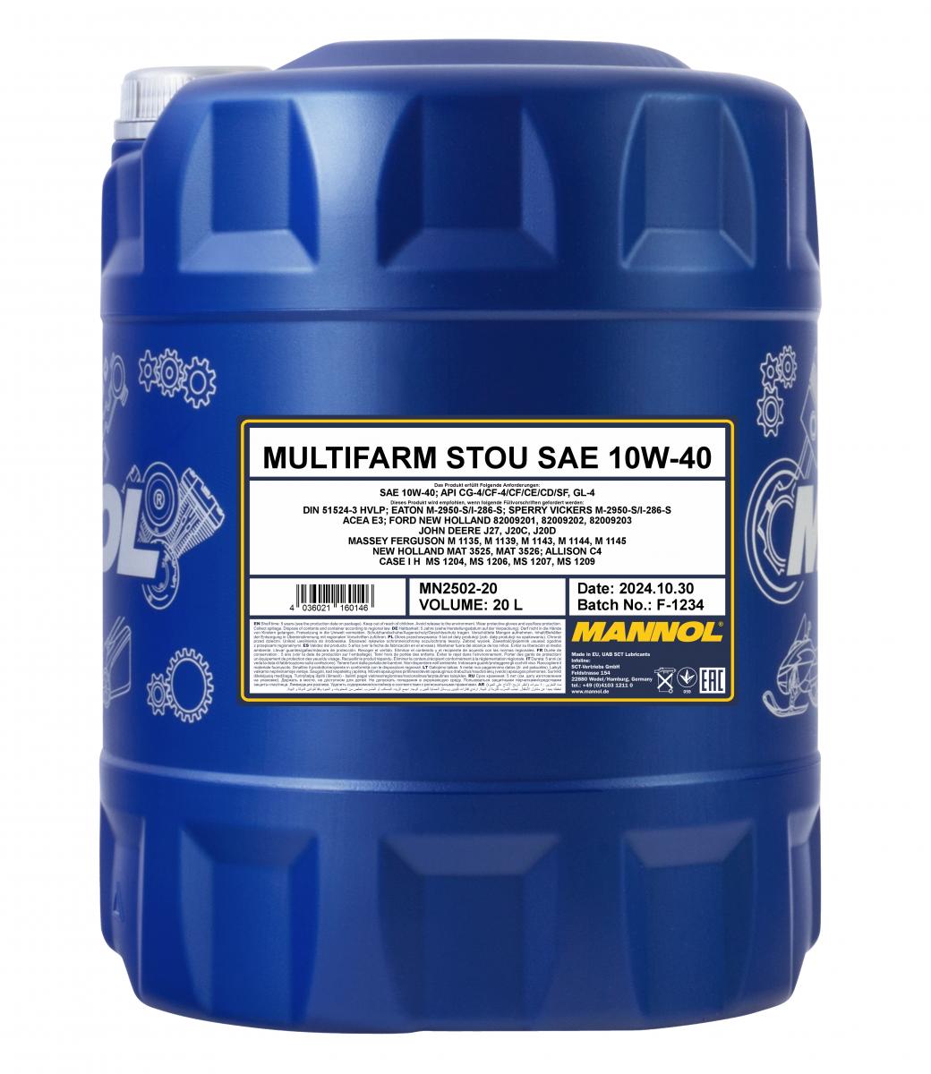 SCT - MANNOL MN2502-20 Mannol Multifarm STOU 10W-40 Λάδι κινητήρα