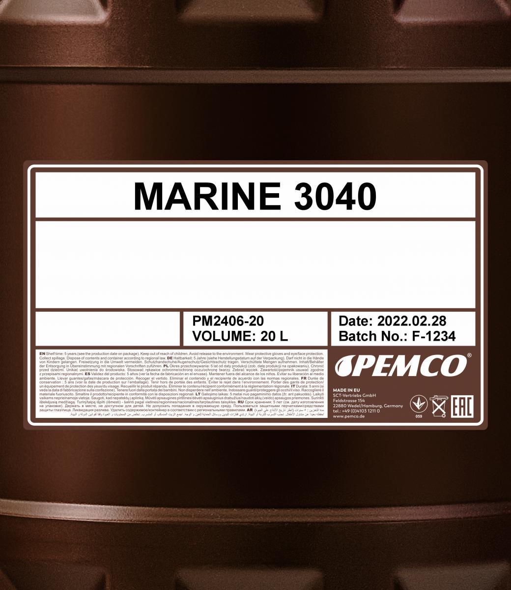 SCT - MANNOL PM2406-20 PEMCO MARINE 3040 Λάδι κινητήρα