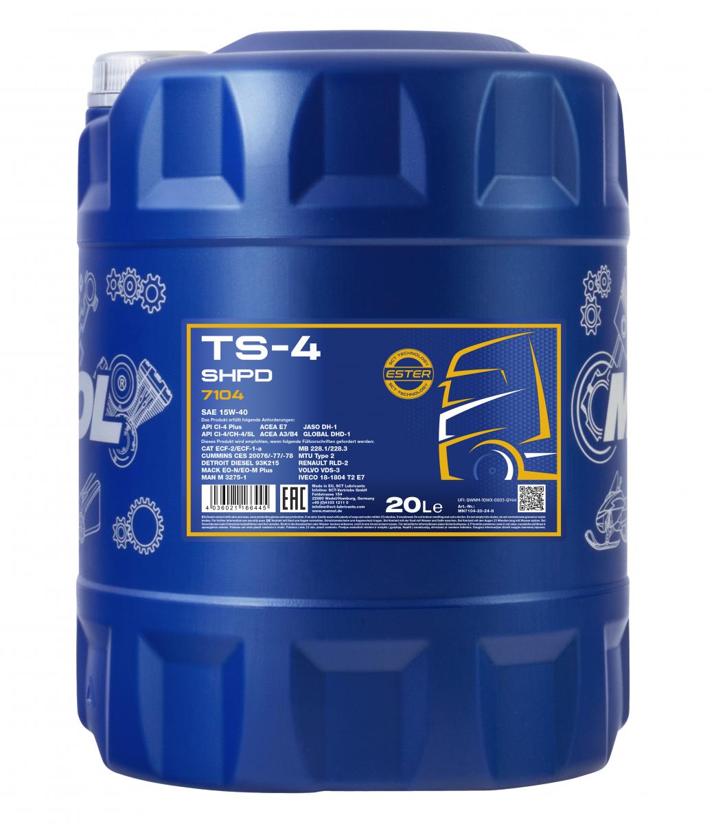 SCT - MANNOL MN7104-20 Mannol TS-4 SHPD 15W-40 Extra Λάδι κινητήρα