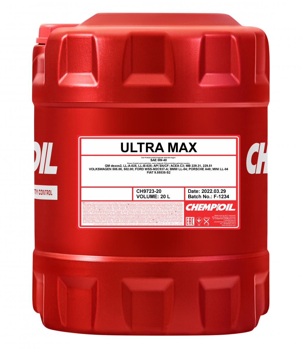 SCT - MANNOL CH9723 Chempioil Ultra MAX 0W-40 Λάδι κινητήρα