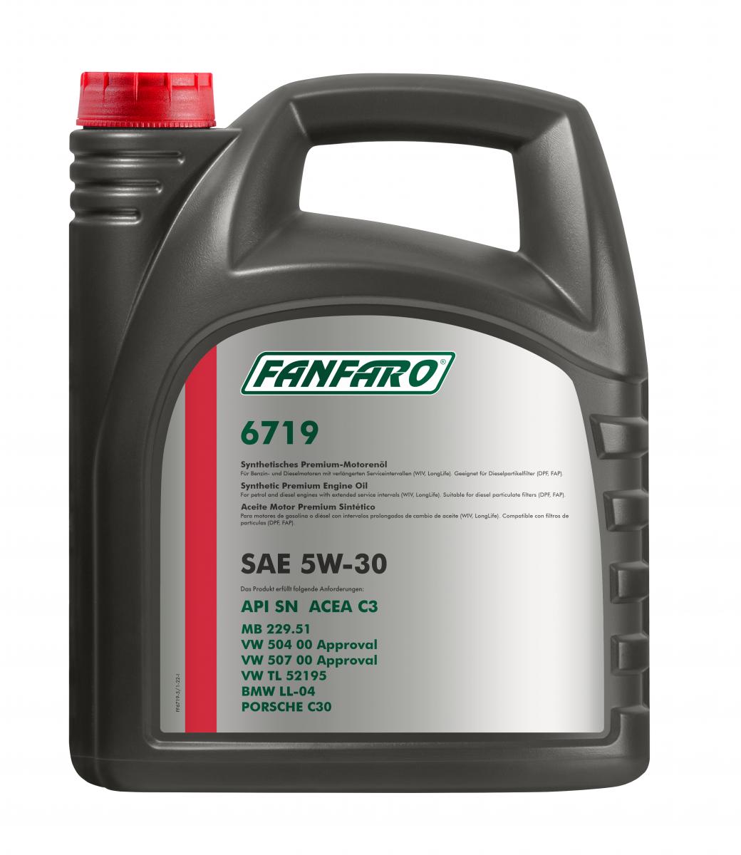SCT - MANNOL FF6719 Fanfaro 6719 SAE 5W-30 Λάδι κινητήρα for ALFA ROMEO ALPINE ARO AUDI AUSTIN BEDFORD BENTLEY BMW CHEVROLET CHR