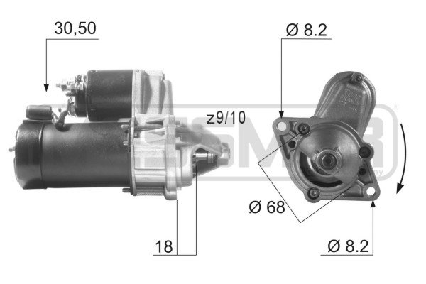 ERA 220001R Starter for BEDFORD BUICK (SGM) CHEVROLET CHEVROLET (SGM) DAEWOO FIAT HOLDEN OPEL SAAB VAUXHALL