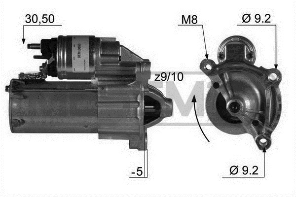 ERA 220012R Μίζα for CITROËN FIAT PEUGEOT