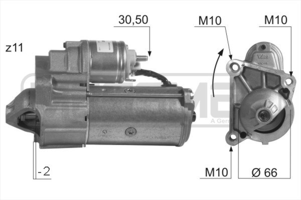 ERA 220021 Μίζα for OPEL RENAULT VOLVO