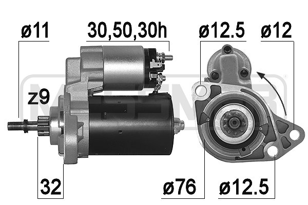 ERA 220097R Starter for ARO AUSTIN MG ROVER SEAT SKODA VW