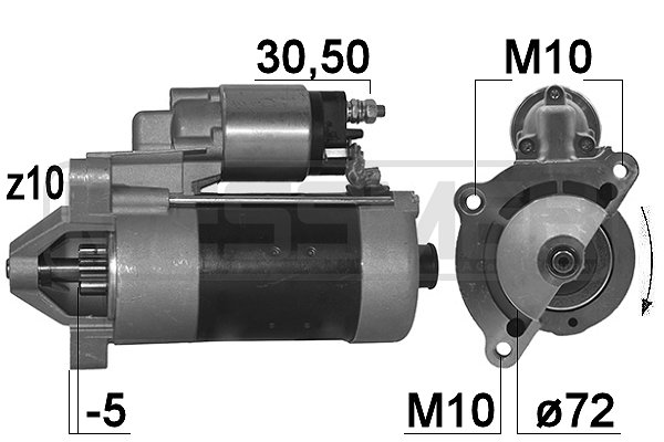 ERA 220117R Starter for CITROËN FIAT LANCIA PEUGEOT