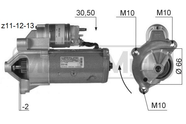 ERA 220148A Starter for CITROËN DS FIAT LANCIA PEUGEOT TALBOT TOYOTA