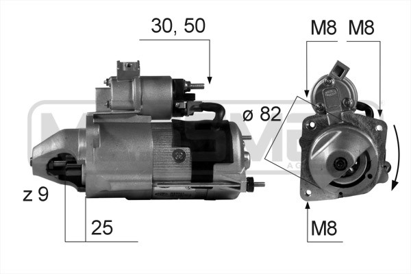 ERA 220158 Μίζα for CITROËN FIAT PEUGEOT