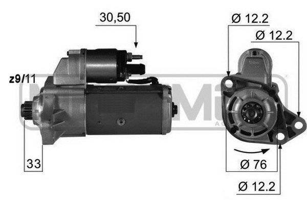 ERA 220388 Starter for AUDI FORD MERCEDES-BENZ SEAT SKODA VW
