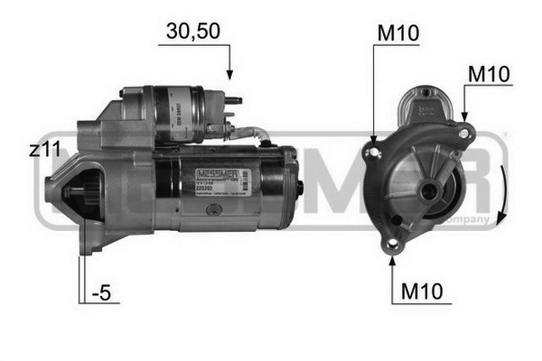 ERA 220393 Starter for CITROËN DS FIAT LANCIA OPEL PEUGEOT TOYOTA VAUXHALL