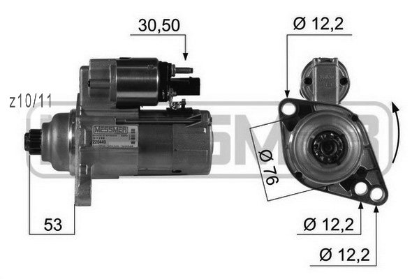 ERA 220449A Starter for AUDI SEAT SKODA VW