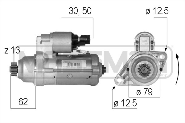 ERA 220591A Starter for AUDI SEAT SKODA VW