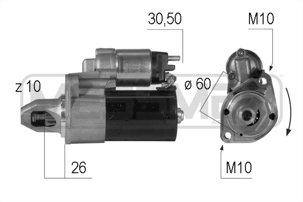ERA 220593A Starter for MERCEDES-BENZ