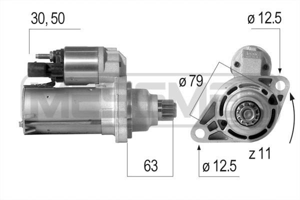 ERA 220598 Starter for AUDI SEAT SKODA VW