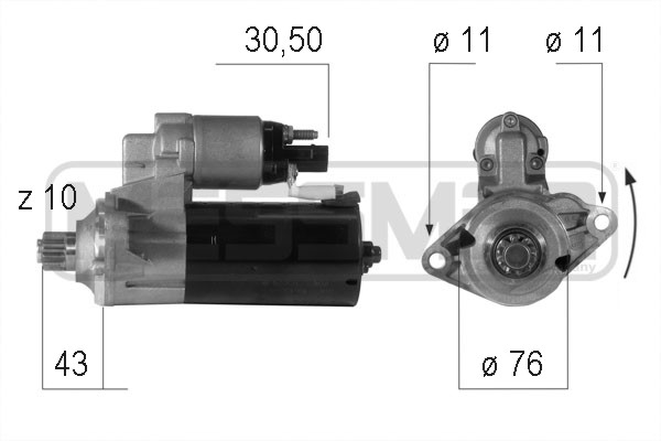 ERA 220606 Starter for AUDI SEAT SKODA VW
