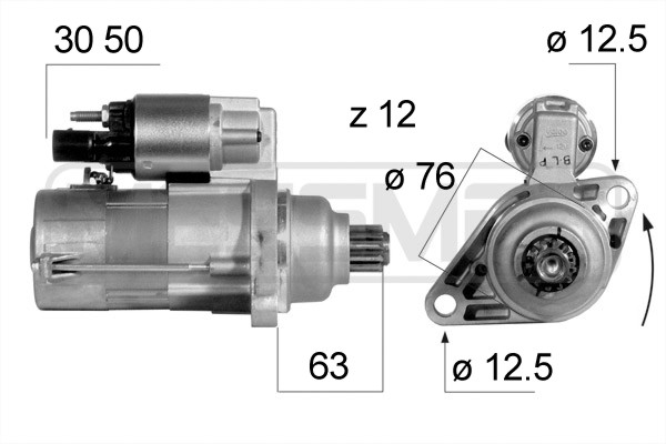 ERA 220646 Starter for AUDI SEAT SKODA VW
