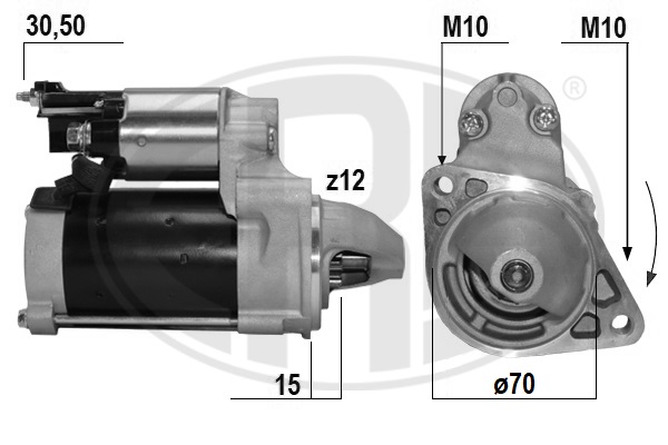 ERA 220670A Μίζα for MERCEDES-BENZ