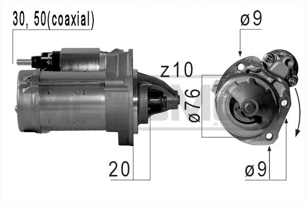 ERA 220672 Starter for ALFA ROMEO CHRYSLER FIAT LANCIA