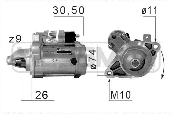 ERA 220677A Μίζα for TOYOTA