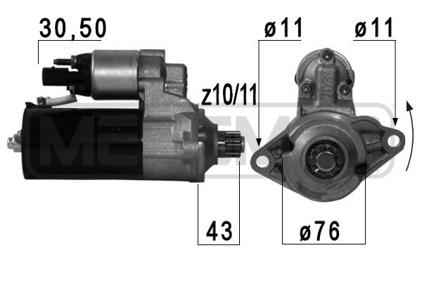 ERA 220698A Starter for ALFA ROMEO AUDI SEAT SKODA VW
