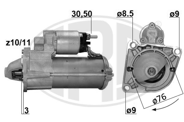 ERA 220756 Starter for ALFA ROMEO FIAT LANCIA SUZUKI