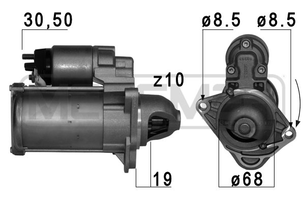 ERA 220771 Starter for OPEL