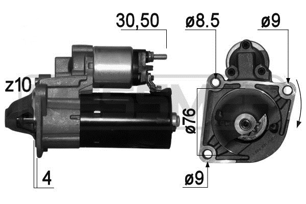 ERA 220819 Starter for ALFA ROMEO DODGE FIAT LANCIA SUZUKI
