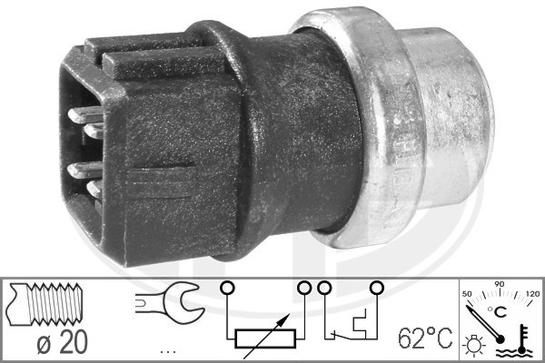 ERA 330289 Sensor, coolant temperature for SEAT VW