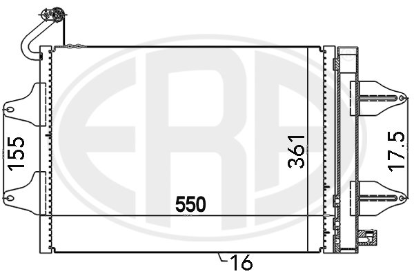 ERA 667017 Συμπυκνωτής, σύστ. κλιματισμού for SEAT SKODA VW