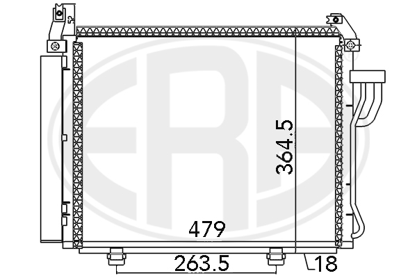 ERA 667107 Συμπυκνωτής, σύστ. κλιματισμού for HYUNDAI