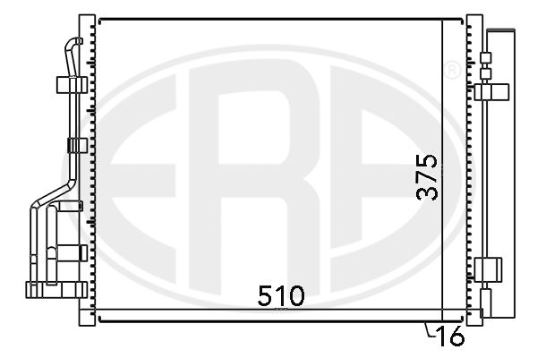 ERA 667122 Συμπυκνωτής, σύστ. κλιματισμού for HYUNDAI KIA