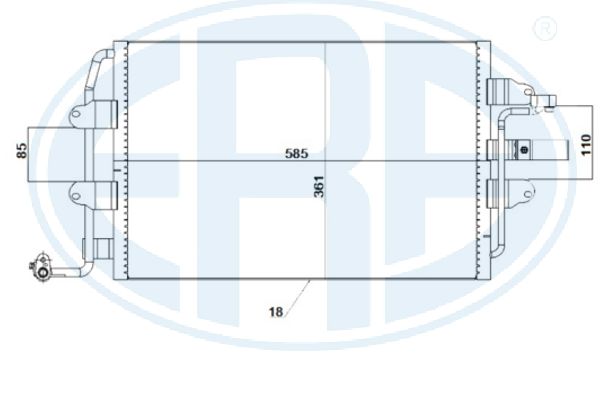 ERA 667243 Συμπυκνωτής, σύστ. κλιματισμού for VW