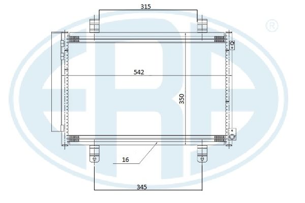 ERA 667264 Condenser, air conditioning for OPEL SUZUKI VAUXHALL