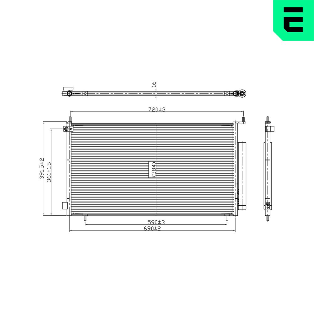 ERA 667515 Συμπυκνωτής, σύστ. κλιματισμού for HONDA