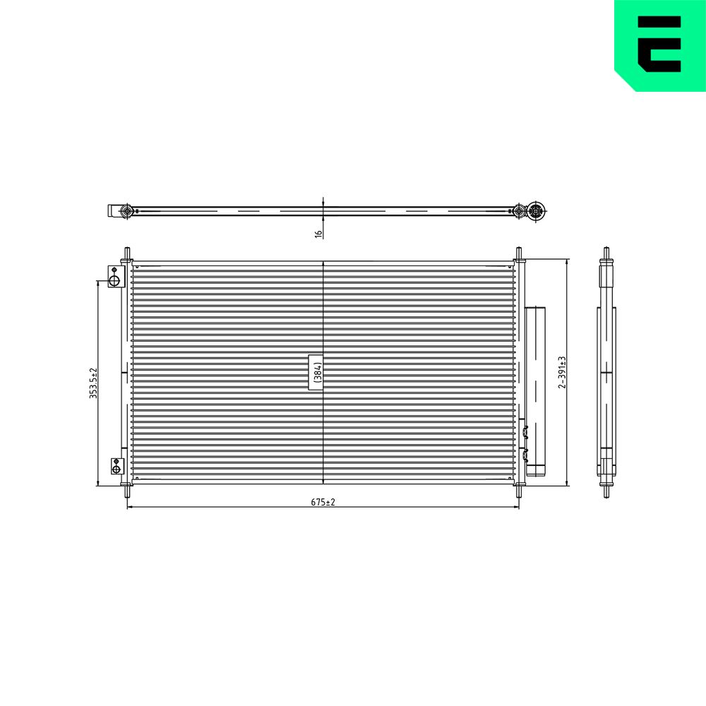 ERA 667516 Συμπυκνωτής, σύστ. κλιματισμού for HONDA