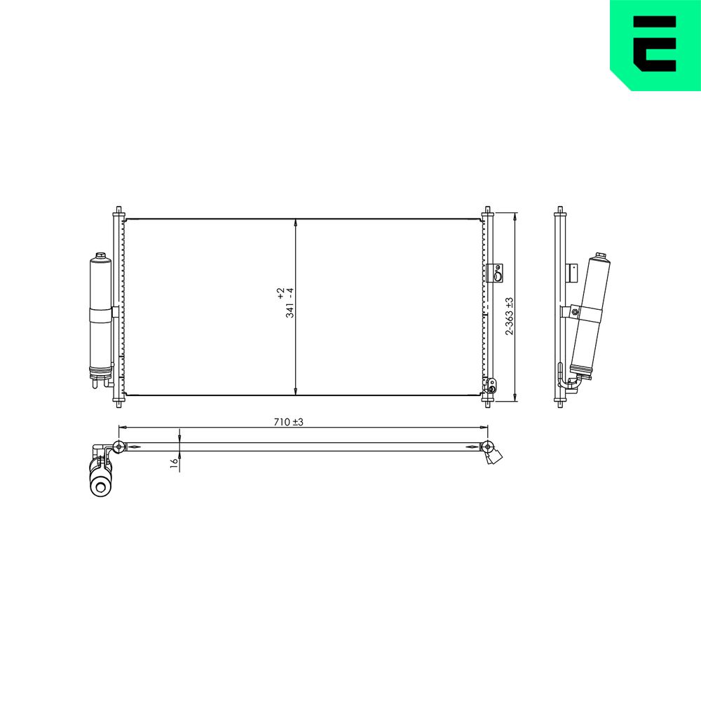ERA 667518 Συμπυκνωτής, σύστ. κλιματισμού for NISSAN