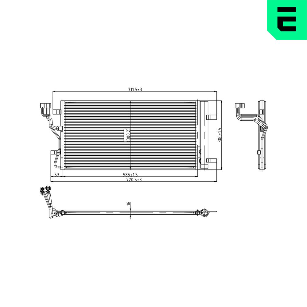 ERA 667519 Συμπυκνωτής, σύστ. κλιματισμού for HYUNDAI