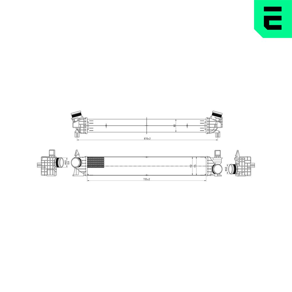 ERA 672003 Ψυγείο αέρα υπερπλήρωσης for CITROËN FIAT OPEL PEUGEOT VAUXHALL