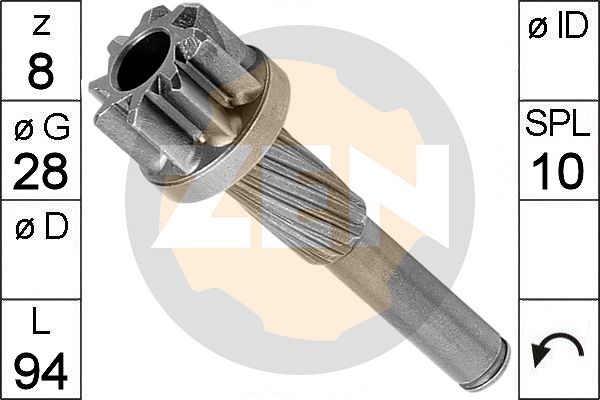ERA ZN9525 Pinion, starter for NISSAN
