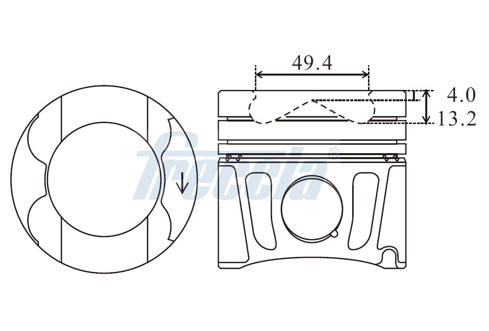 FRECCIA FP23-100750 Piston for MERCEDES-BENZ