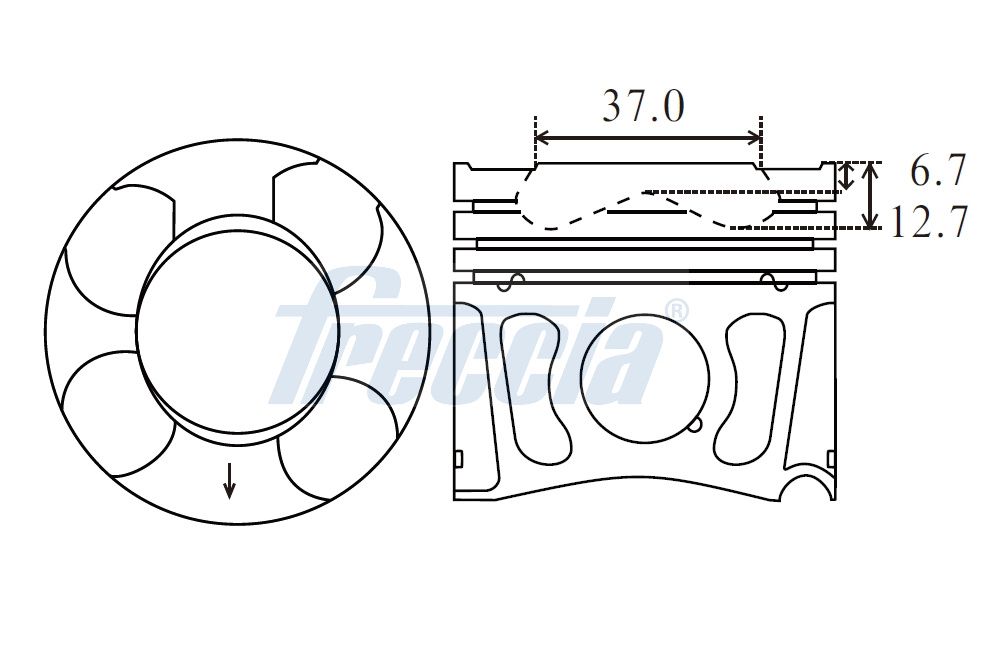 FRECCIA FP23-101640 Πιστόνι for ALFA ROMEO CHEVROLET FIAT OPEL