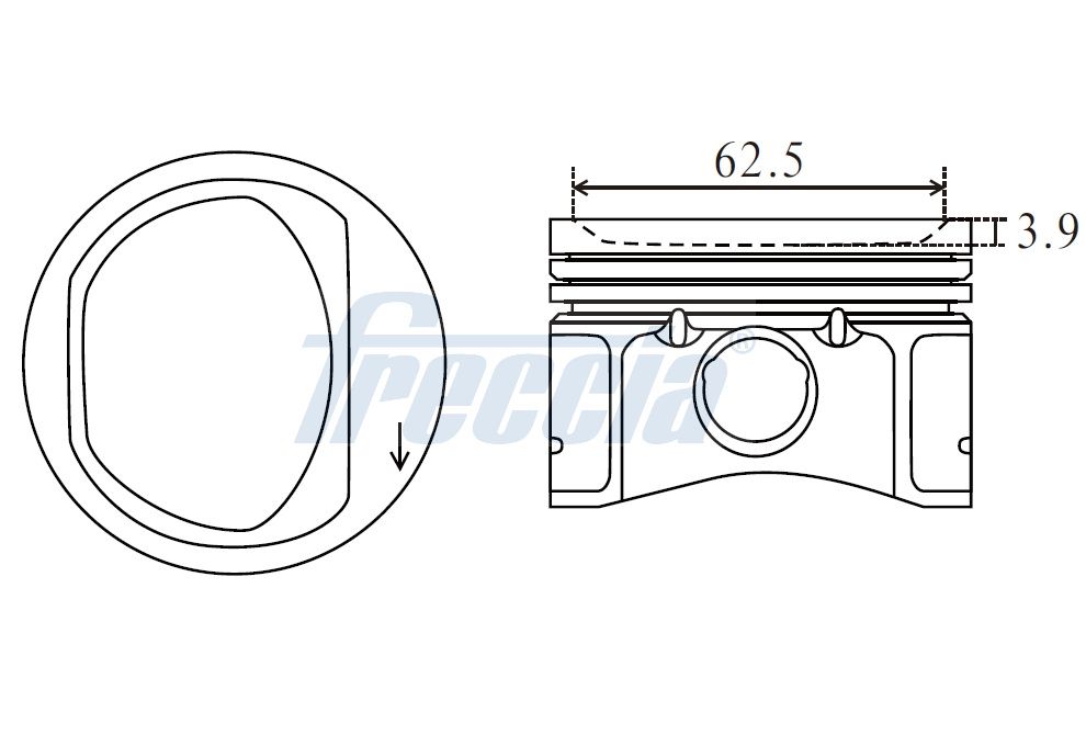 FRECCIA FP23-101700 Piston for FIAT FORD LANCIA